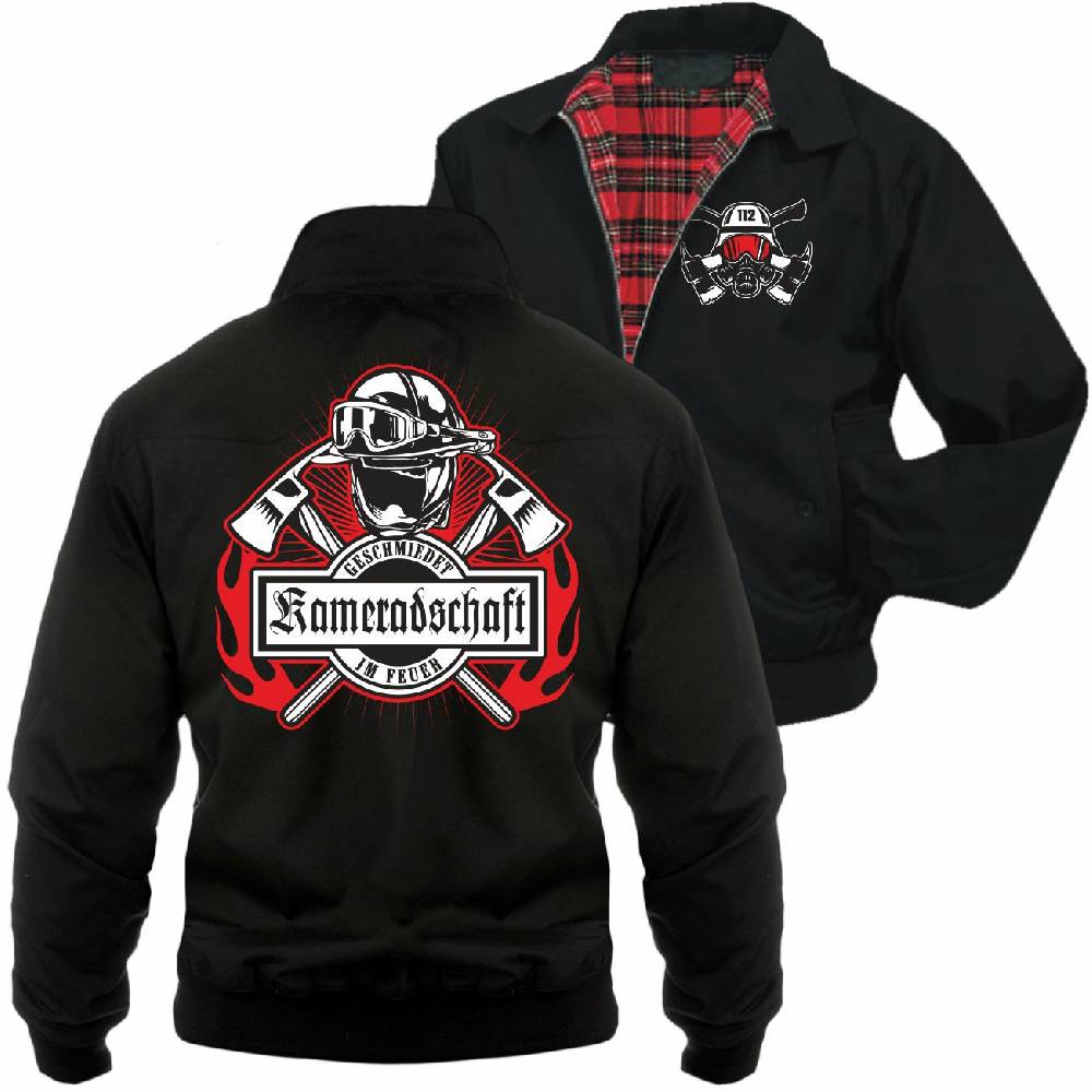 Spass Kostet Männer Harrington Jacke Feuerwehr Kameradschaft geschmiedet im Feuer