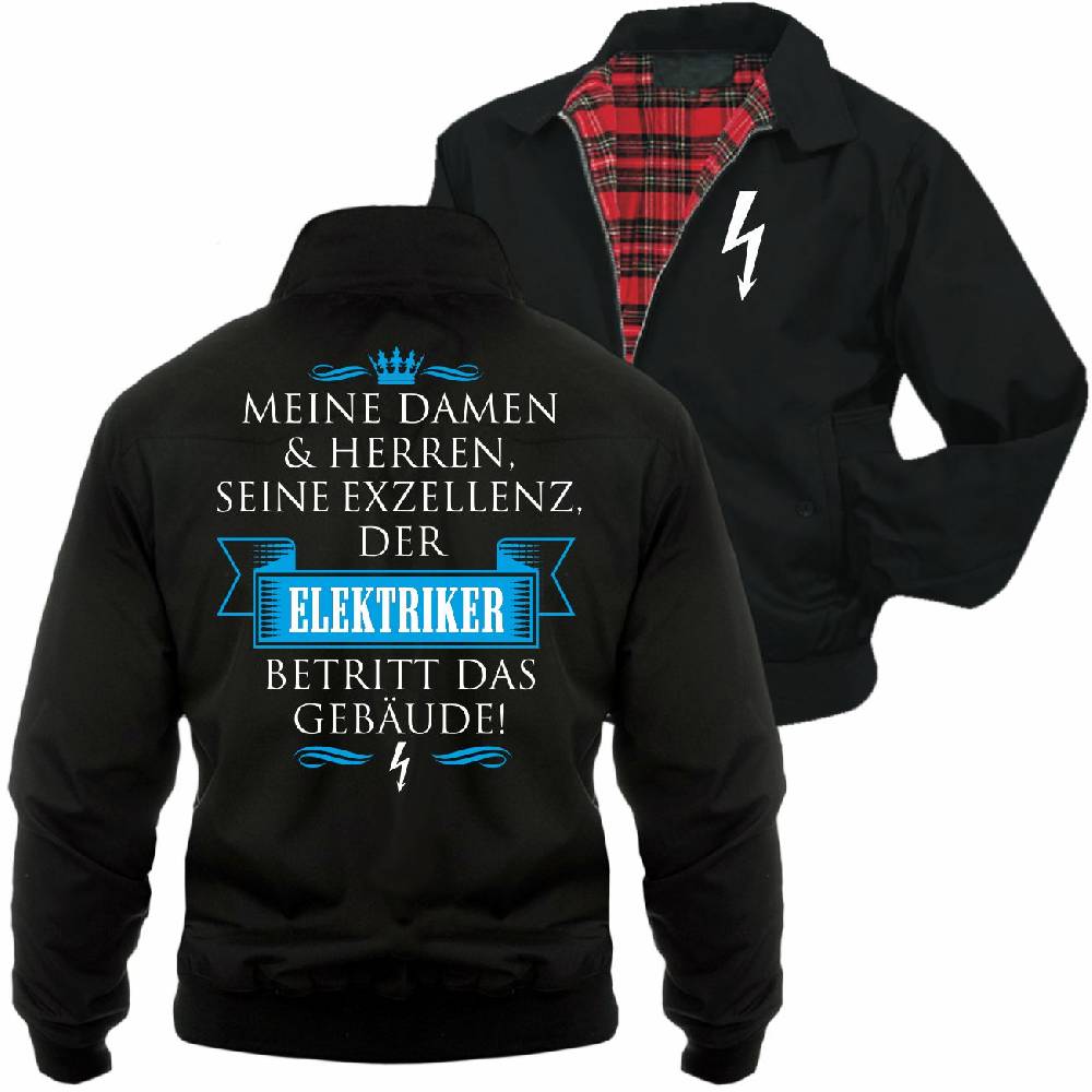 Spass Kostet Männer Harrington Jacke Seine Exzellenz DER ELEKTRIKER