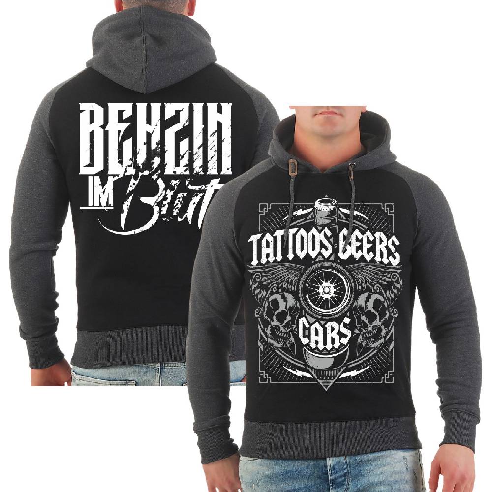 Spass Kostet Männer Kapu Benzin im Blut Tattoos Beers Cars