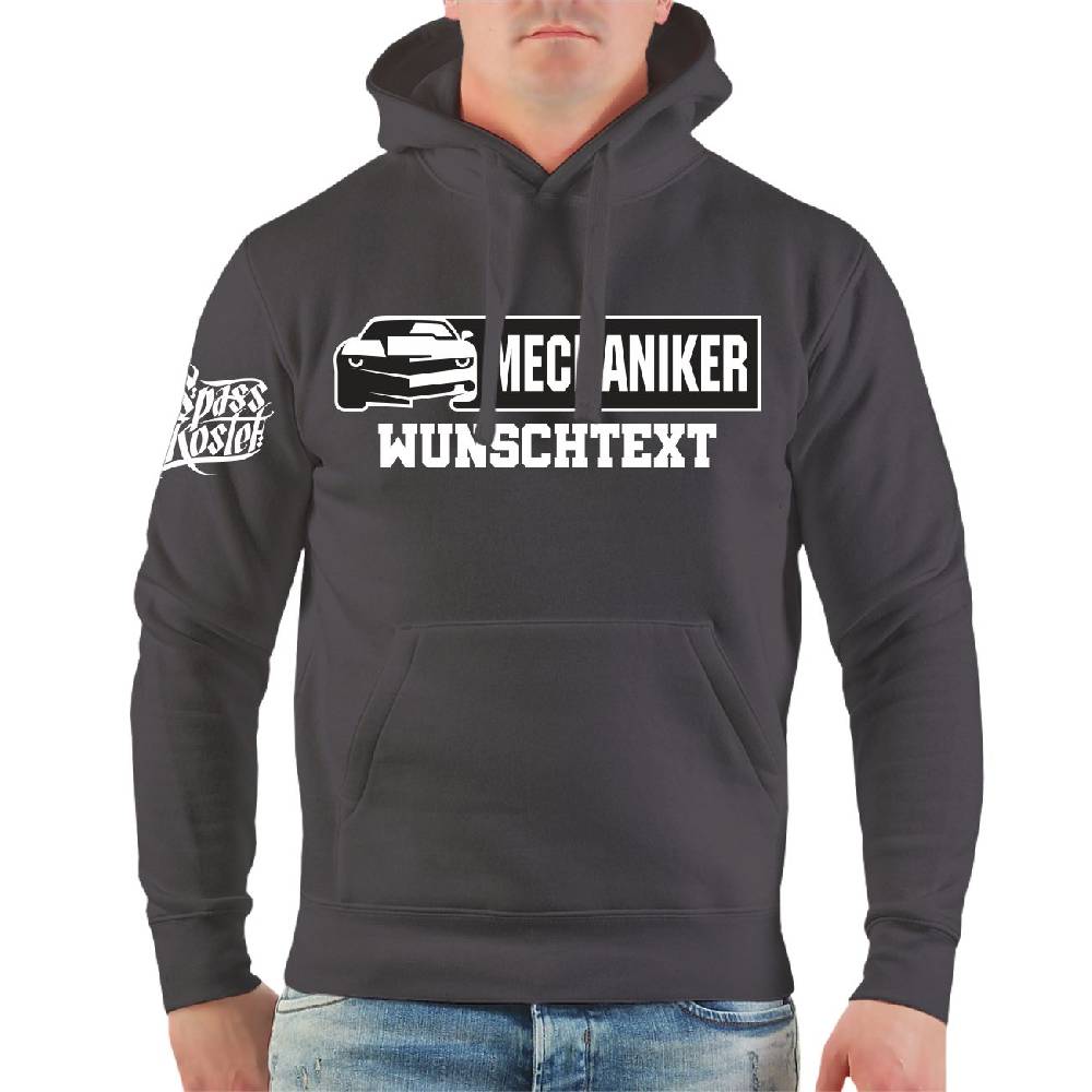 Spass Kostet Männer Kapu WUNSCHTEXT Mechaniker mit Name Firma oder eigenen Text