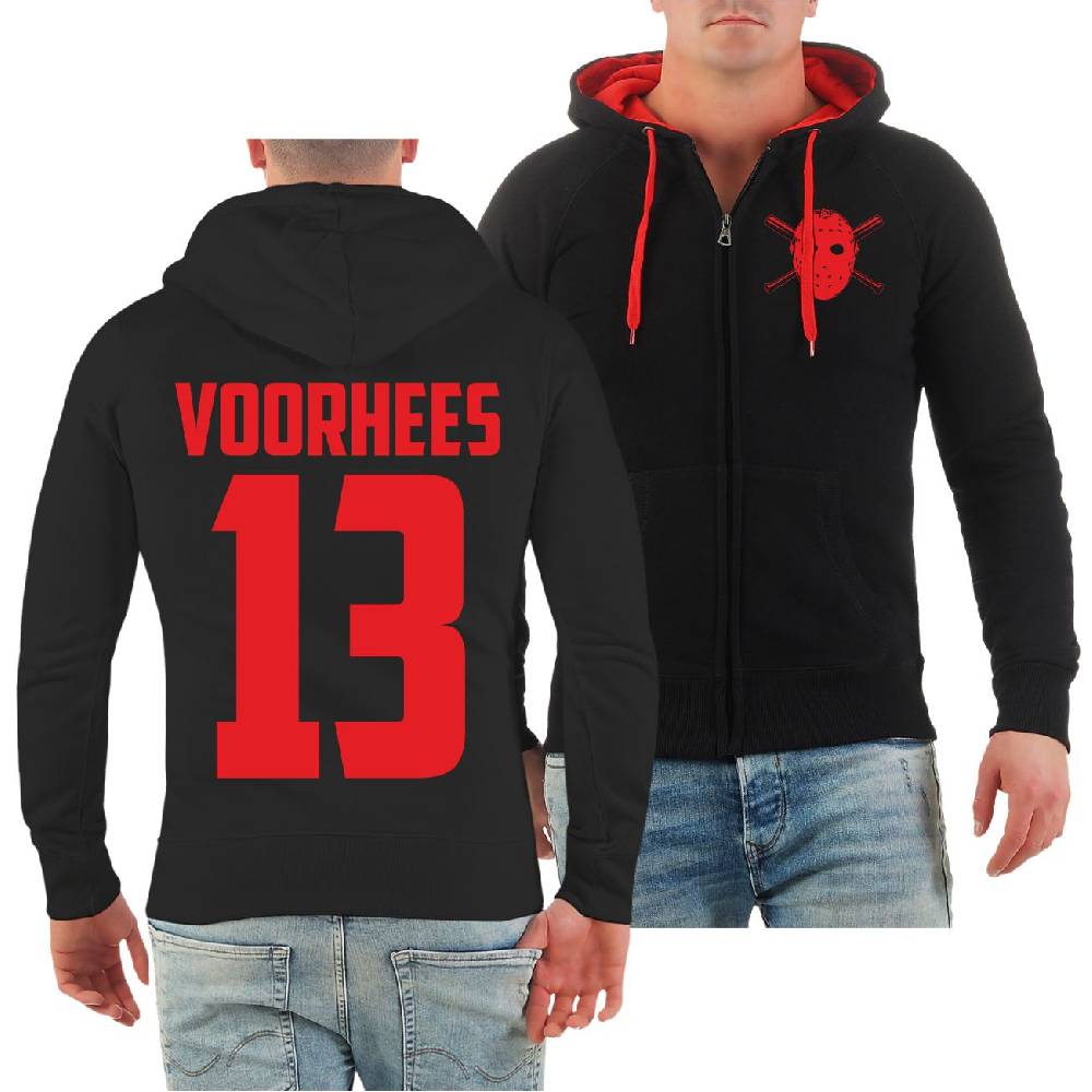 Spass Kostet Männer Kapuzenjacke Crystal Lake Vorhees 13