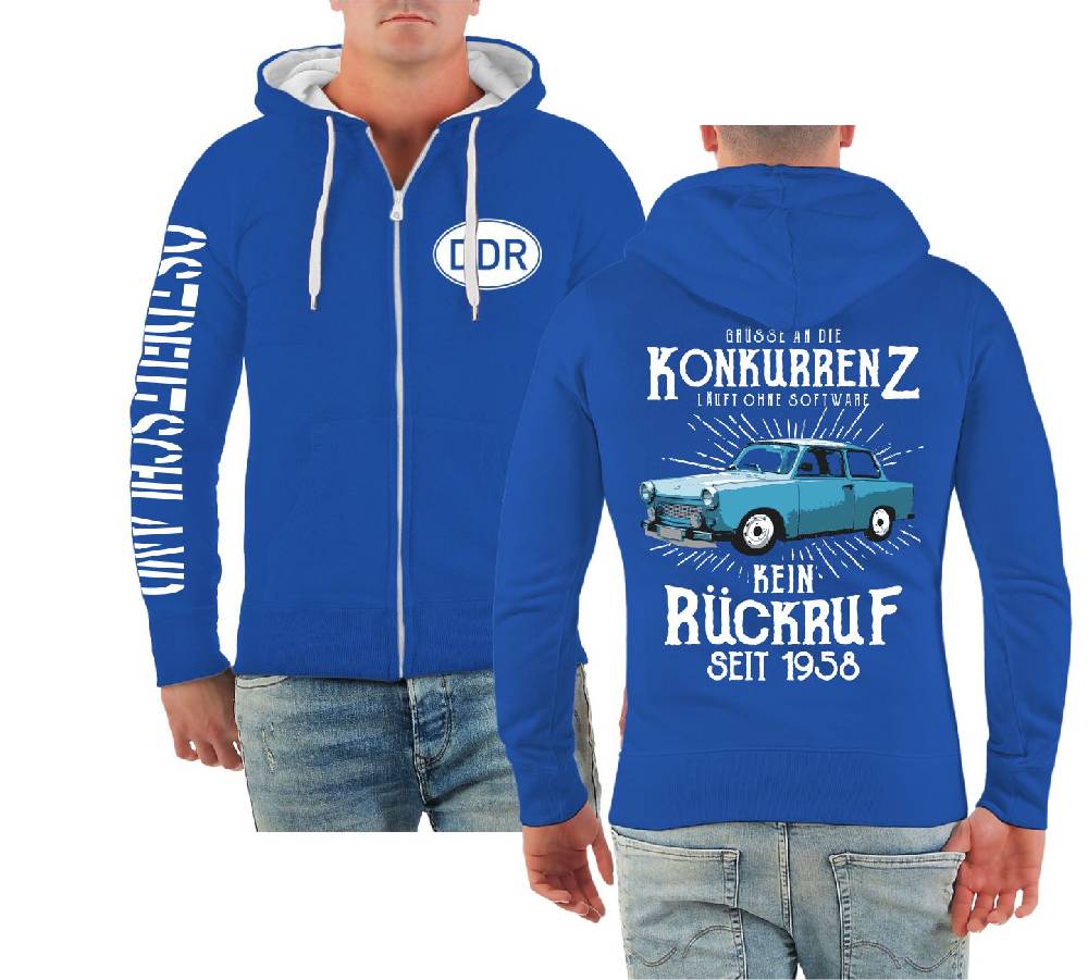 Spass Kostet Männer Kapuzenjacke DDR Grüße an die Konkurrenz KEIN RÜCKRUF