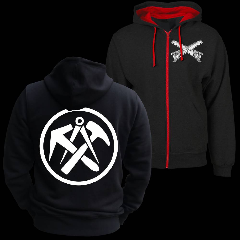 Spass Kostet Männer Kapuzenjacke DER DACHDECKER - Zunftwappen