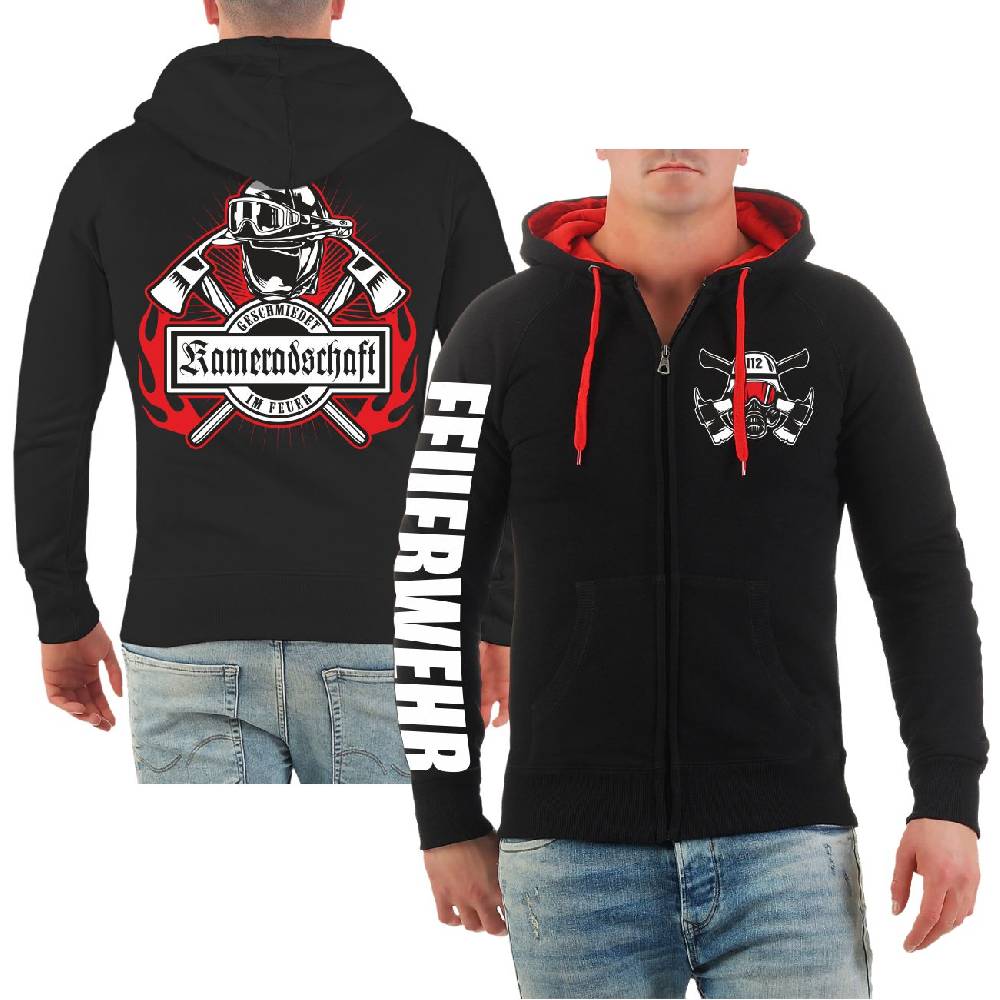 Spass Kostet Männer Kapuzenjacke Feuerwehr Kameradschaft geschmiedet im Feuer