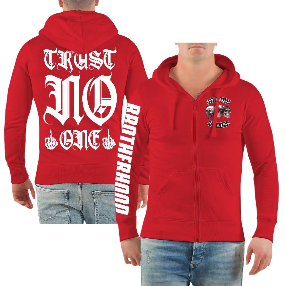 Spass Kostet Männer Kapuzenjacke Fuck the World Trust NO one