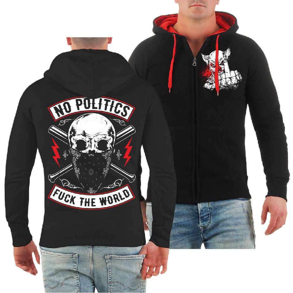 Spass Kostet Männer Kapuzenjacke No Politics FUCK THE WORLD