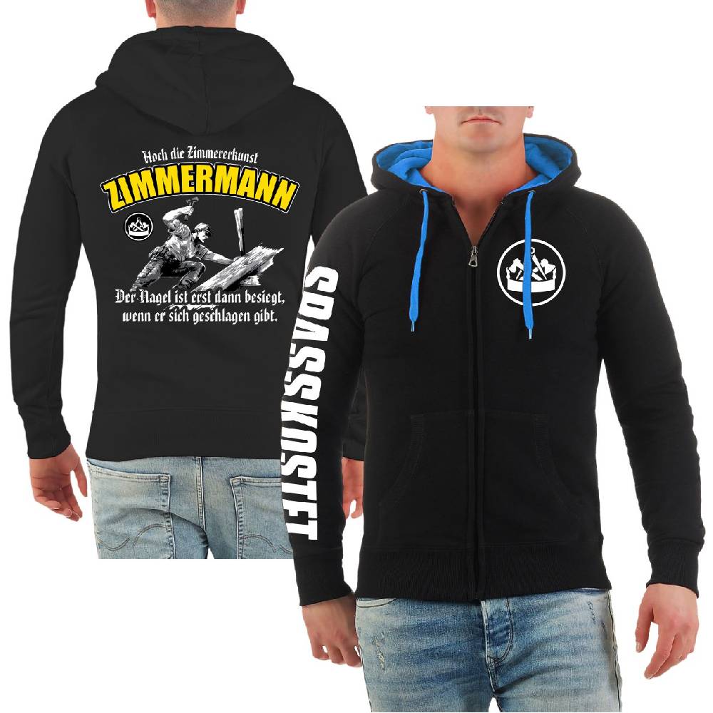 Spass Kostet Männer Kapuzenjacke Zimmermann altdeutscher Spruch