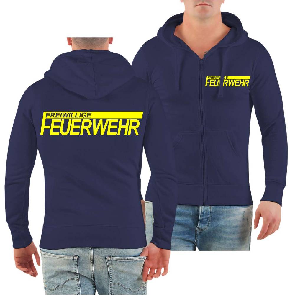 Spass Kostet Männer Kinder Kapuzenjacke Freiwillige Feuerwehr Jacke mit NEONGELB Druck