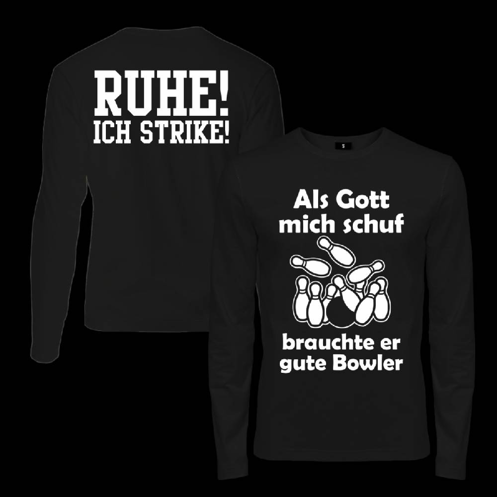Spass Kostet Männer Longsleeve Als Gott mich schuf - BOWLER