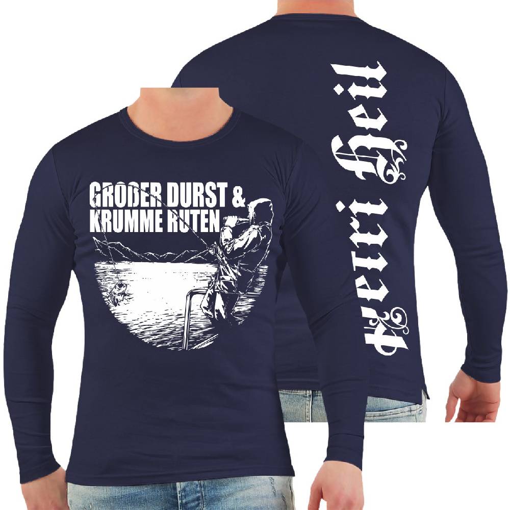 Spass Kostet Männer Longsleeve Angler Großer Durst und krumme Ruten