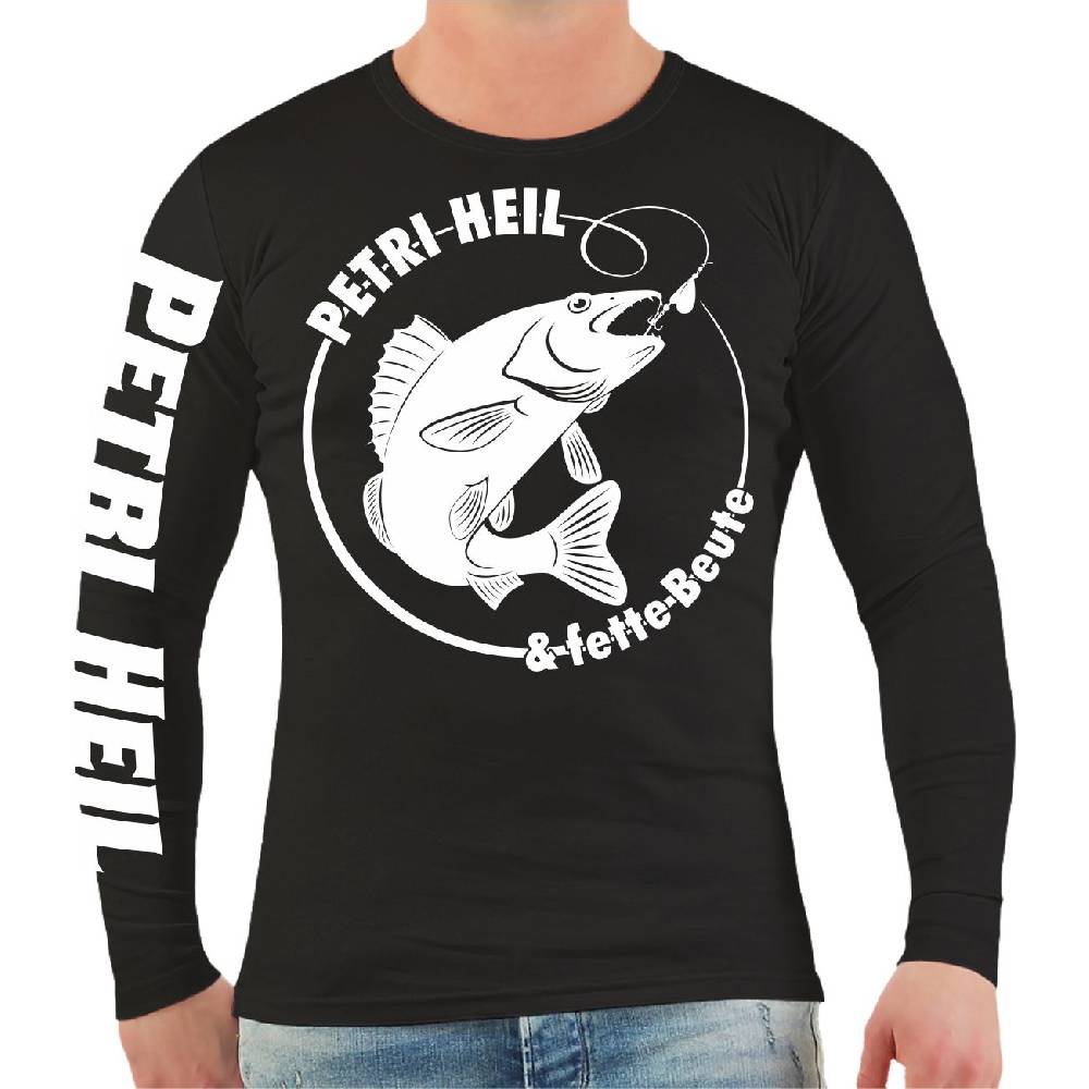 Spass Kostet Männer Longsleeve Angler Petri Heil & fette Beute