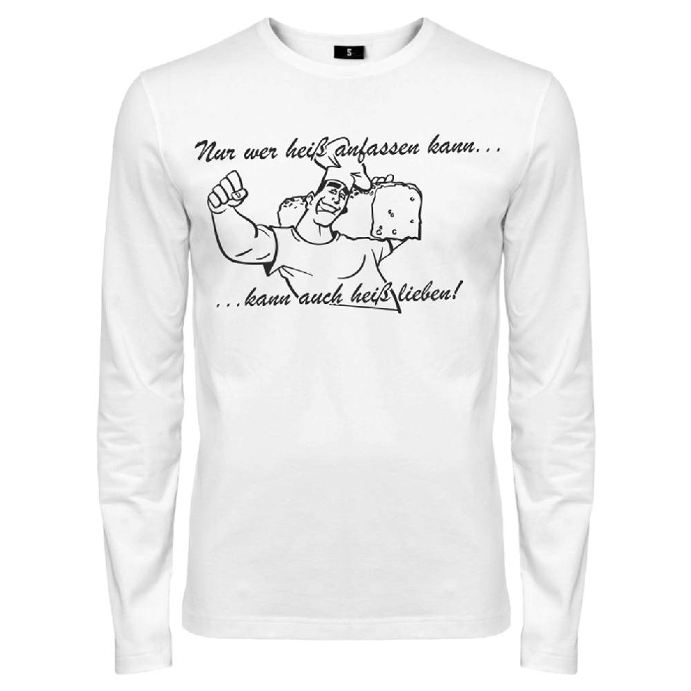 Spass Kostet Männer Longsleeve Bäcker - Wer Heiß Anfassen Kann