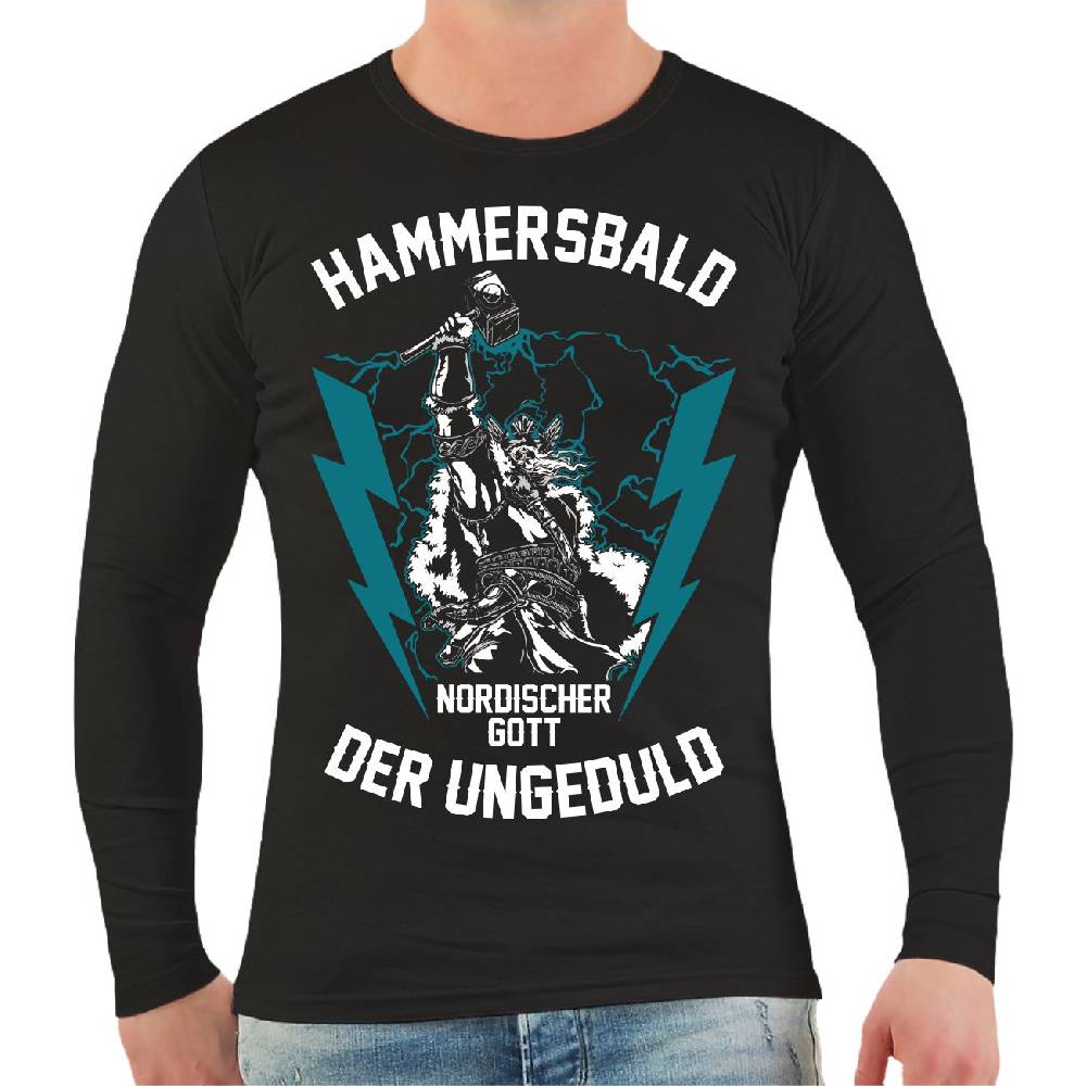 Spass Kostet Männer Longsleeve Hammersbald Nordischer Gott der Ungeduld