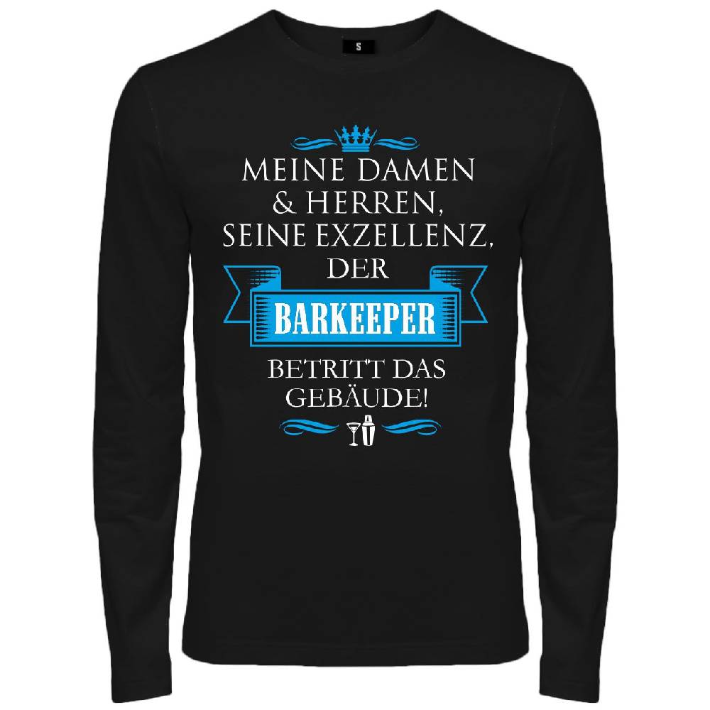 Spass Kostet Männer Longsleeve Seine Exzellenz DER BARKEEPER
