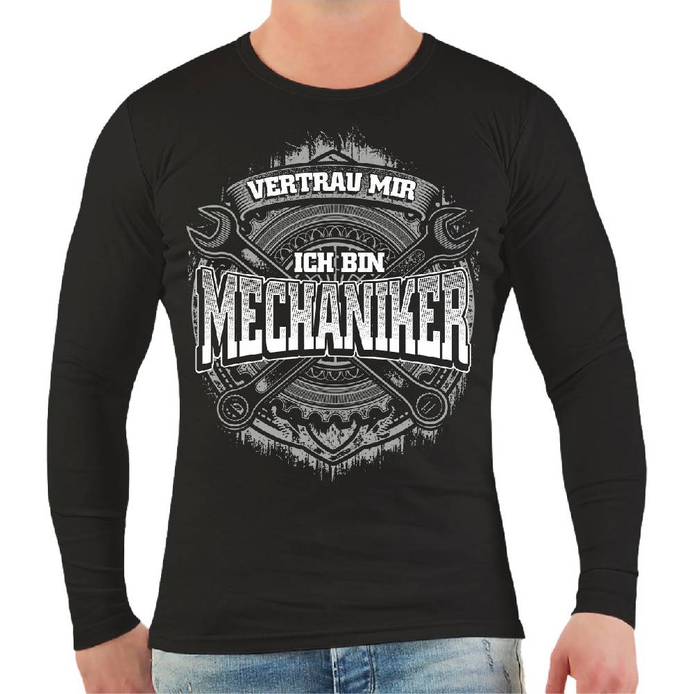 Spass Kostet Männer Longsleeve Vertrau Mir Ich Bin Mechaniker