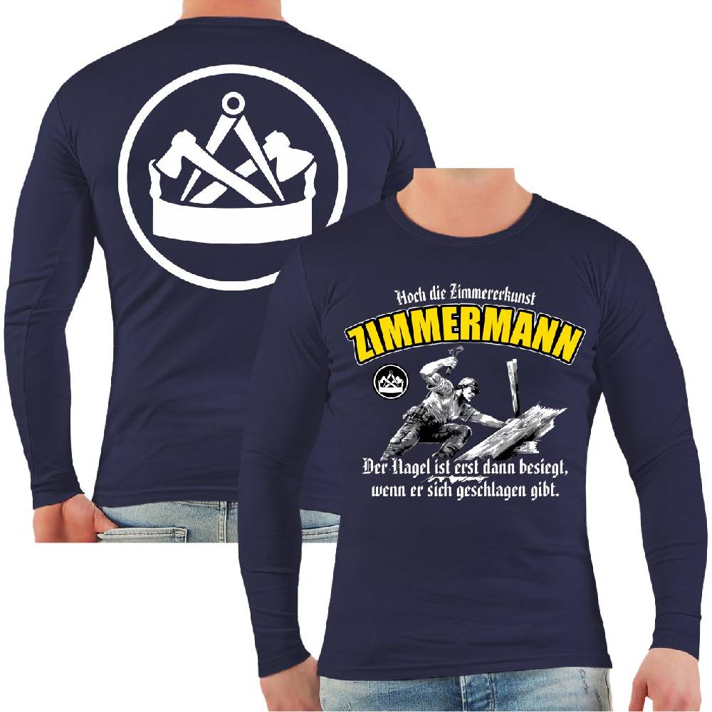 Spass Kostet Männer Longsleeve Zimmermann altdeutscher Spruch