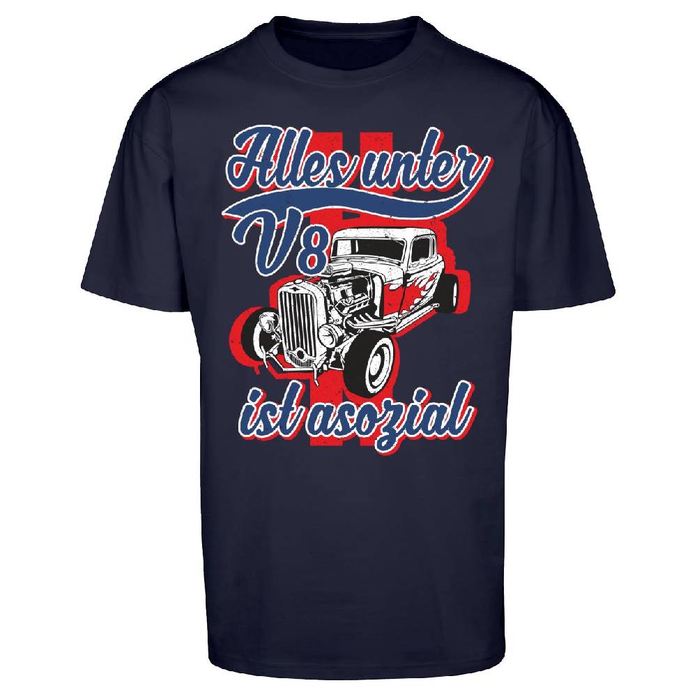 Spass Kostet Männer OVERSIZE T-Shirt Alles unter V8 ist asozial S bis 5XL