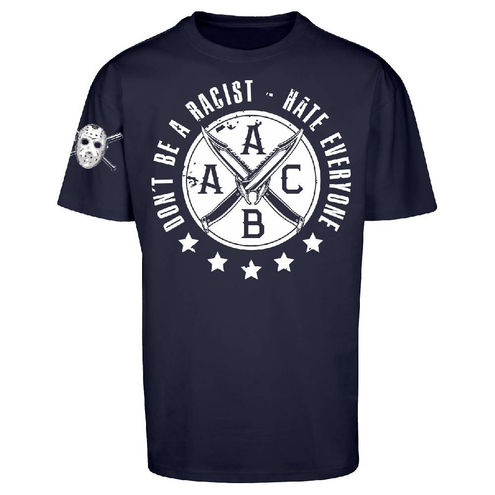 Spass Kostet Männer OVERSIZE T-Shirt Hardcore Dont be a Racist - Hate everyone M bis 5XL