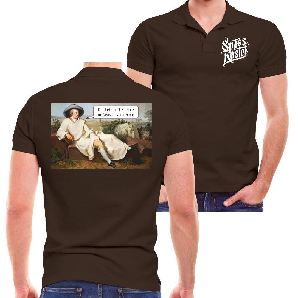 Spass Kostet Männer POLO Das Leben ist zu kurz um Wasser zu trinken Spass Kostet Männer POLO Das Leben ist zu kurz um Wasser zu trinken
