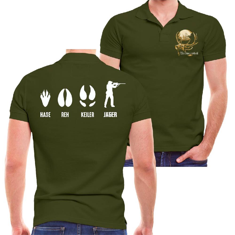 Spass Kostet Männer POLO Evolution Hase Reh Keiler JÄGER