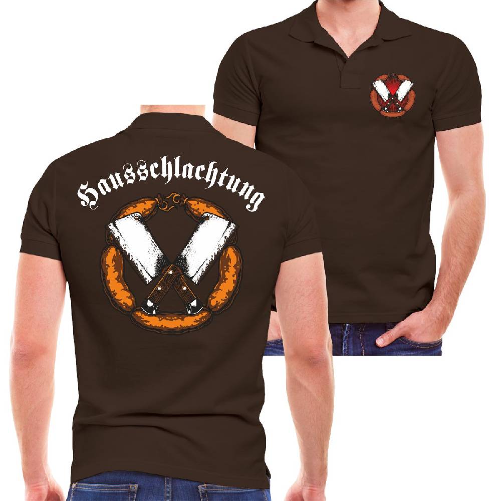 Spass Kostet Männer POLO Hausschlachtung Fleischer Metzger