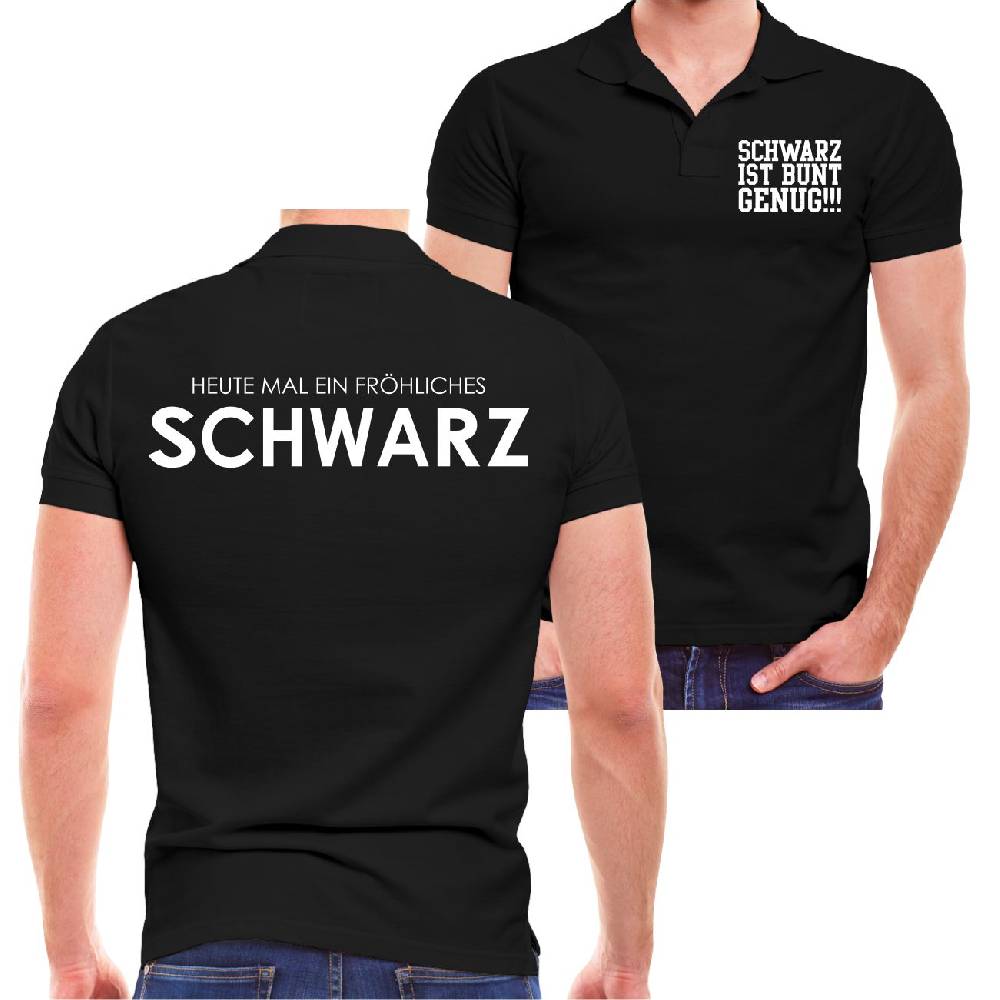 Spass Kostet Männer POLO Heute mal ein fröhliches Schwarz