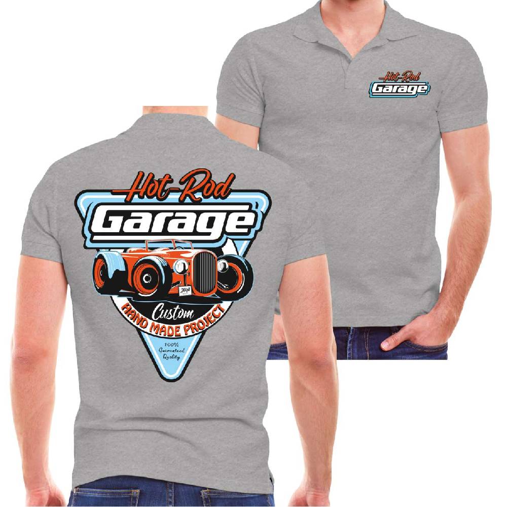Spass Kostet Männer POLO Hot rod Garage Handmade Custom