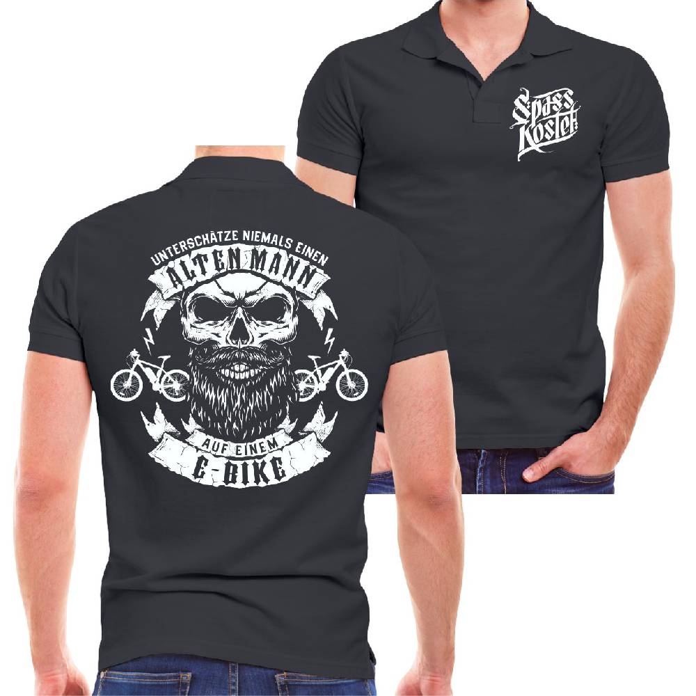 Spass Kostet Männer POLO Unterschätze nie einen alten Mann mit EBIKE Elektro Bike