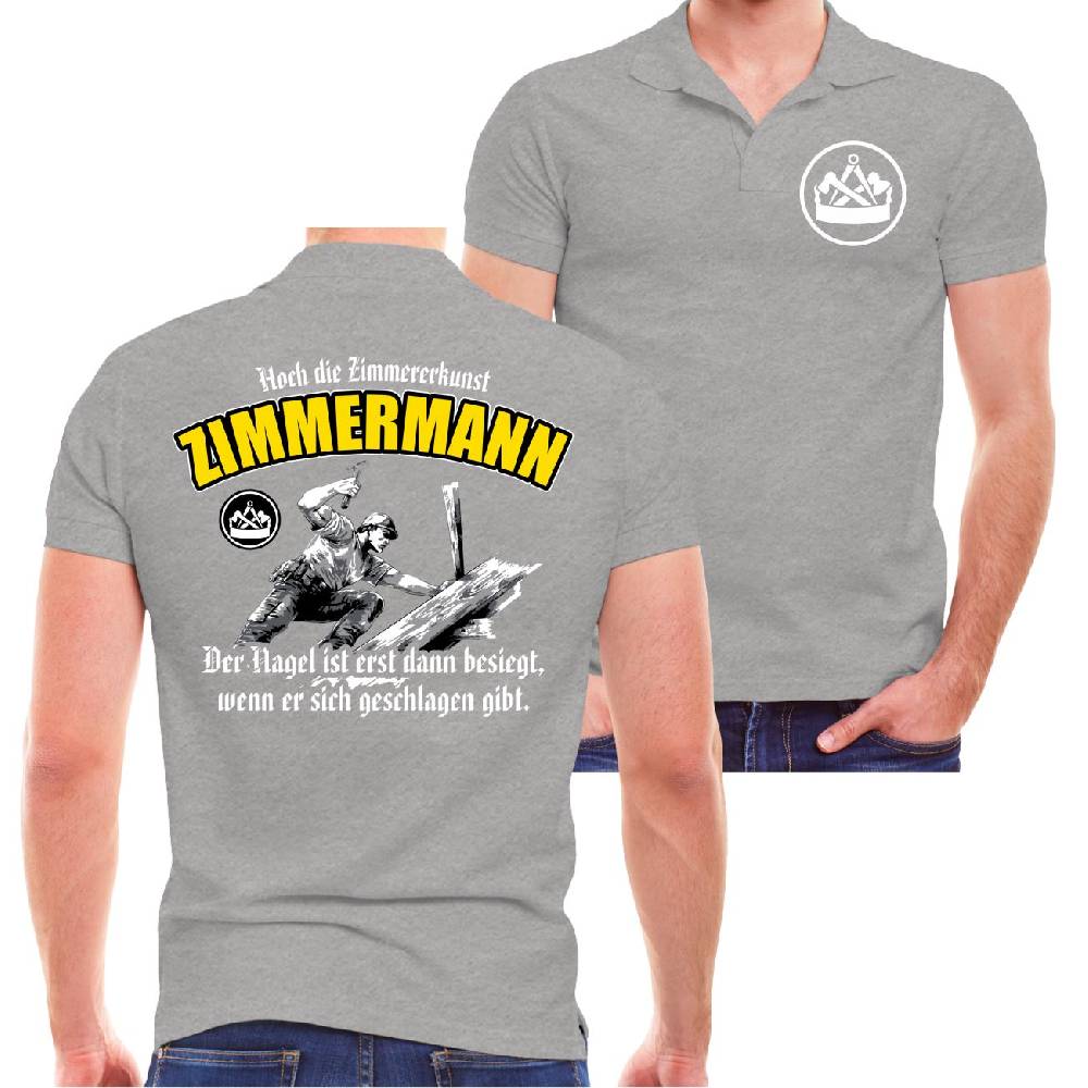 Spass Kostet Männer POLO Zimmermann altdeutscher Spruch