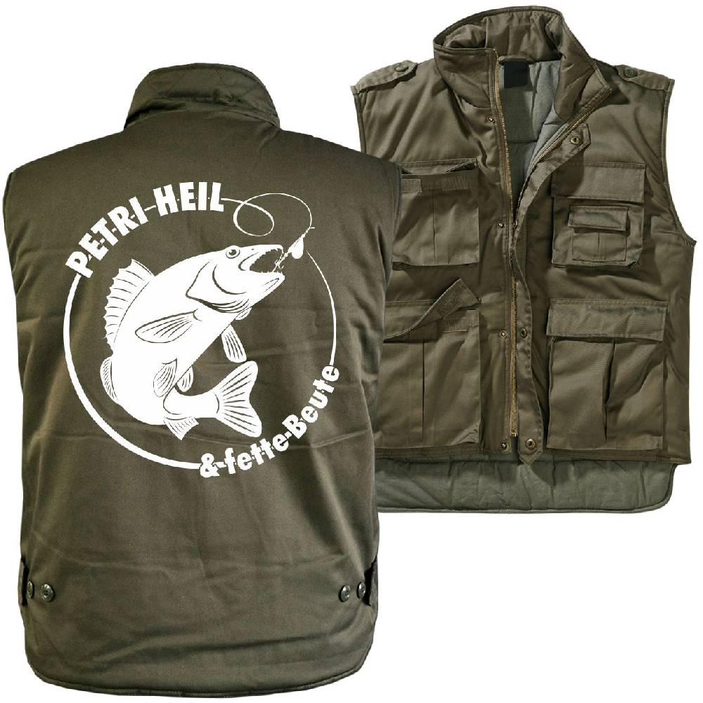 Spass Kostet Männer Ranger Weste mit Futter Angler Petri Heil & fette Beute