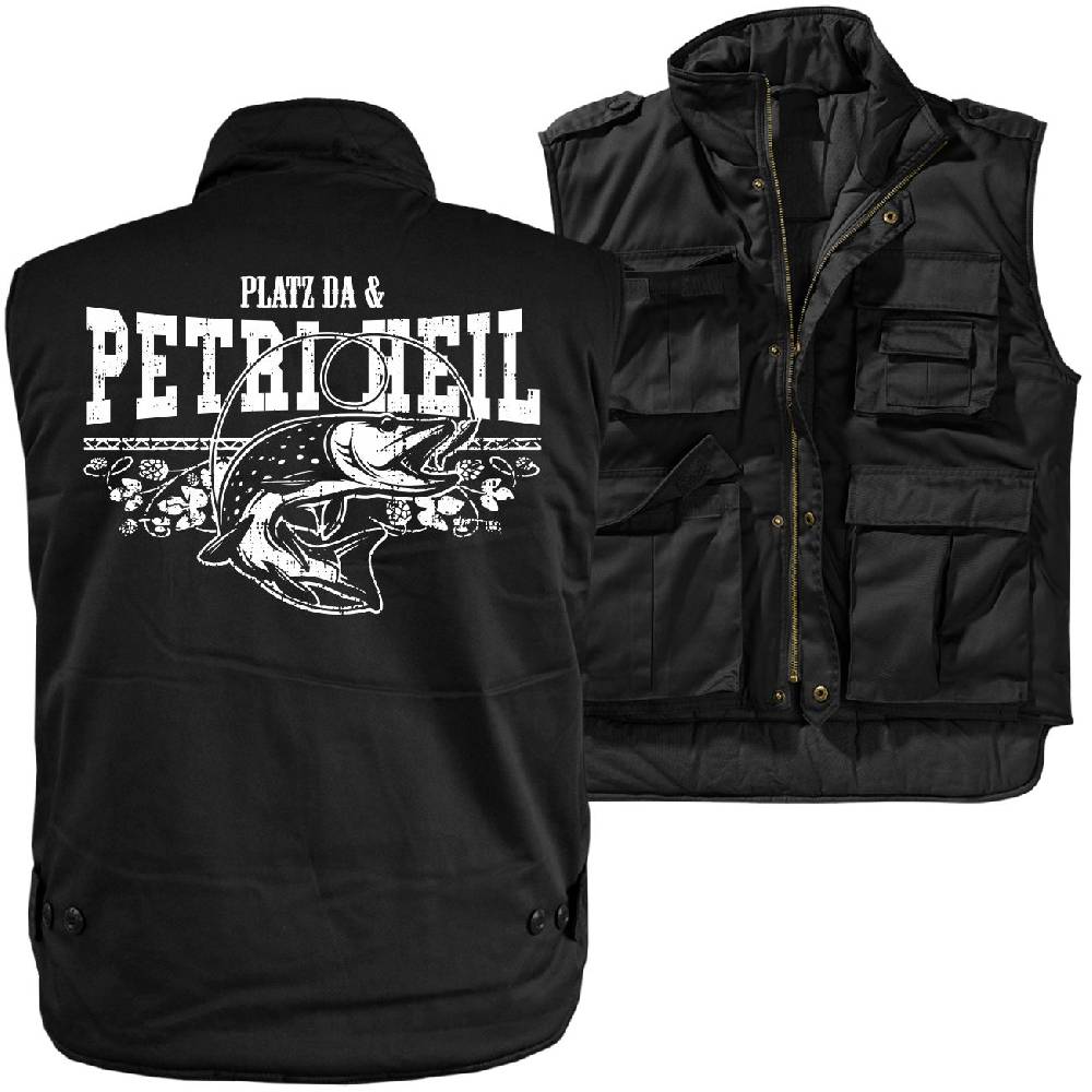 Spass Kostet Männer Ranger Weste mit Futter ANGLER Platz da und Petri Heil