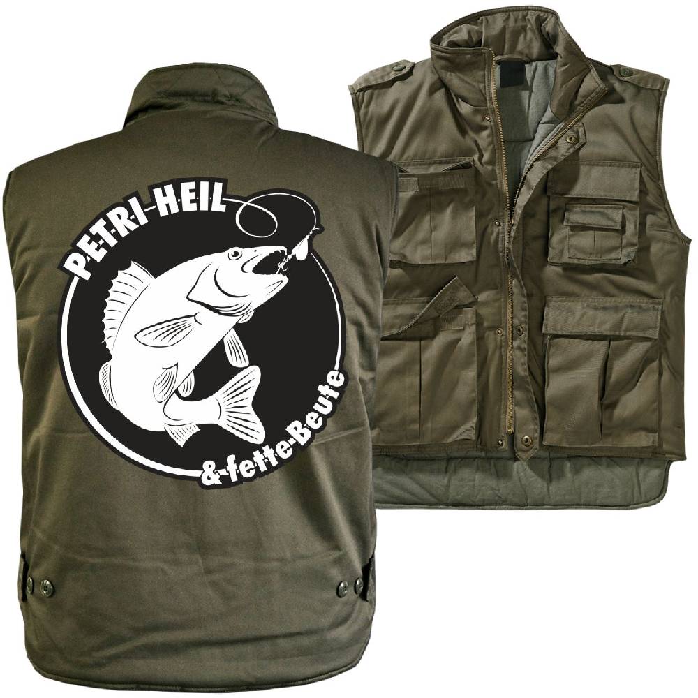 Spass Kostet Männer Ranger Weste mit Futter Angler Sprüche Fette Beute