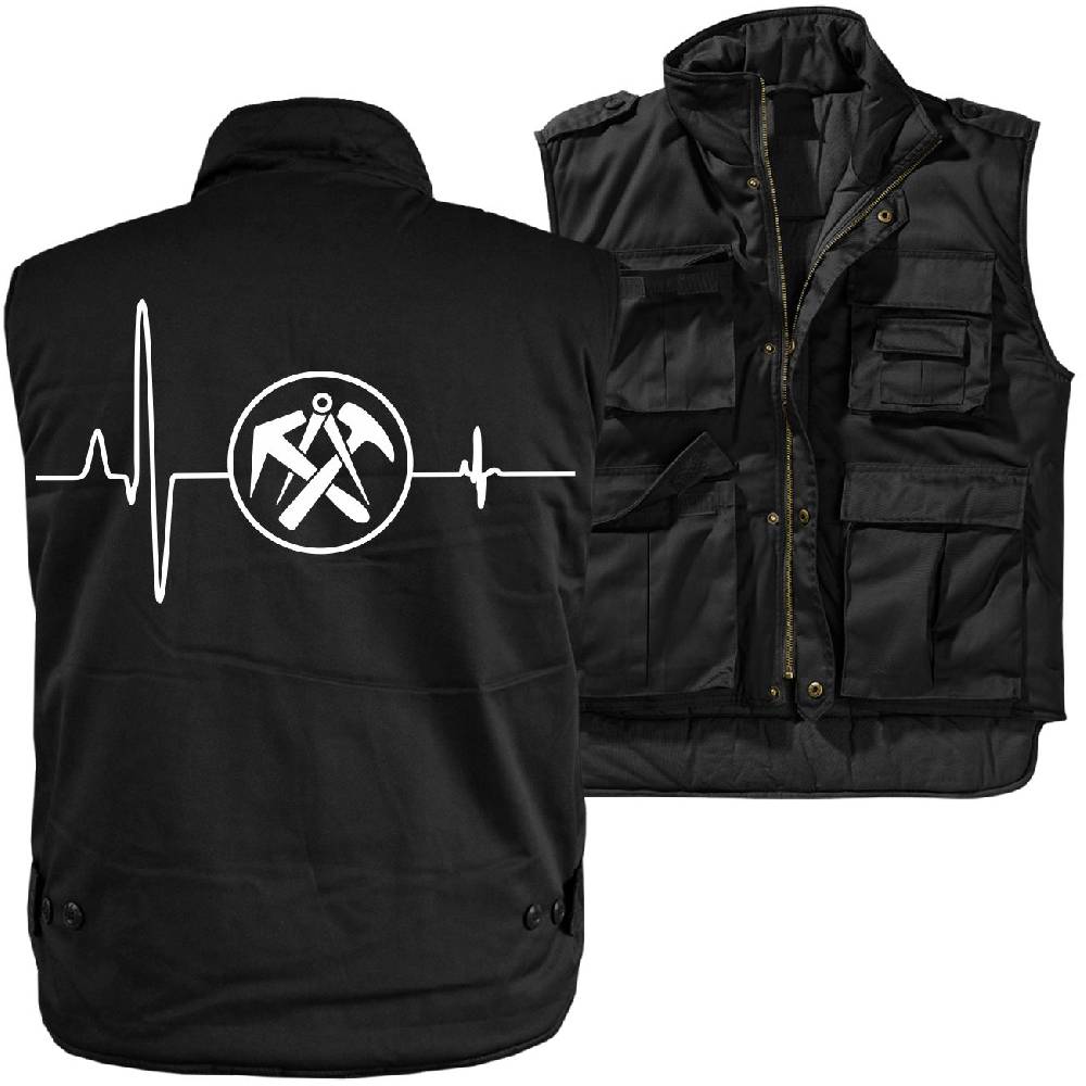 Spass Kostet Männer Ranger Weste mit Futter Dachdecker Herzschlag