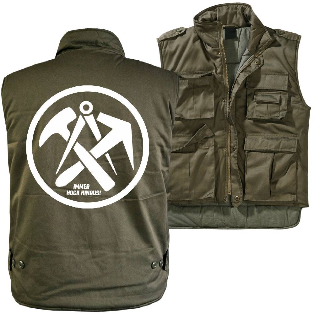 Spass Kostet Männer Ranger Weste Mit Futter Dachdecker IMMER HOCH HINAUS