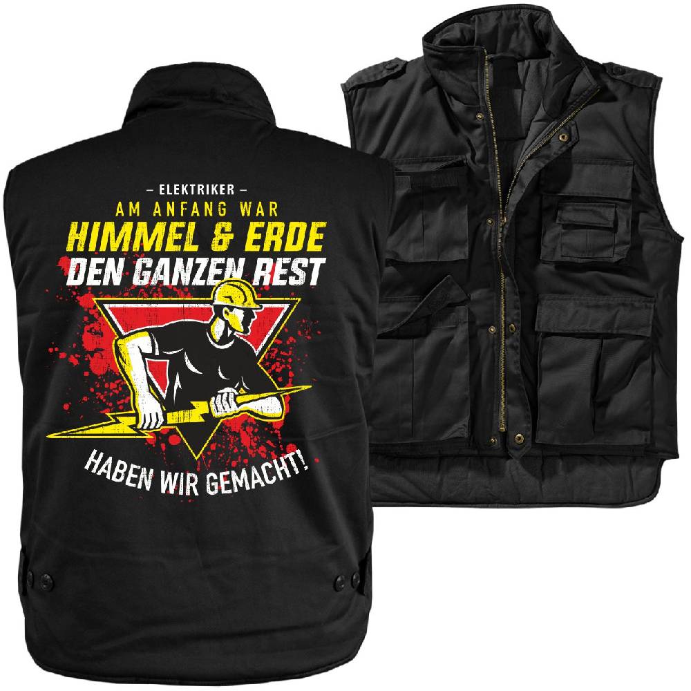 Spass Kostet Männer Ranger Weste Mit Futter Elektriker Am Anfang War Himmel Und Erde