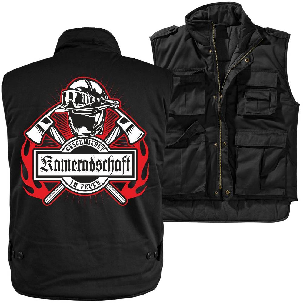 Spass Kostet Männer Ranger Weste mit Futter Feuerwehr Kameradschaft geschmiedet im Feuer
