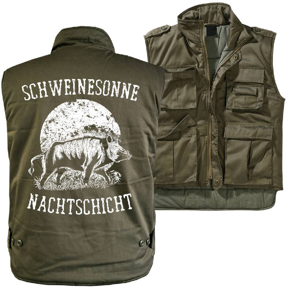 Spass Kostet Männer Ranger Weste mit Futter Schweinesonne