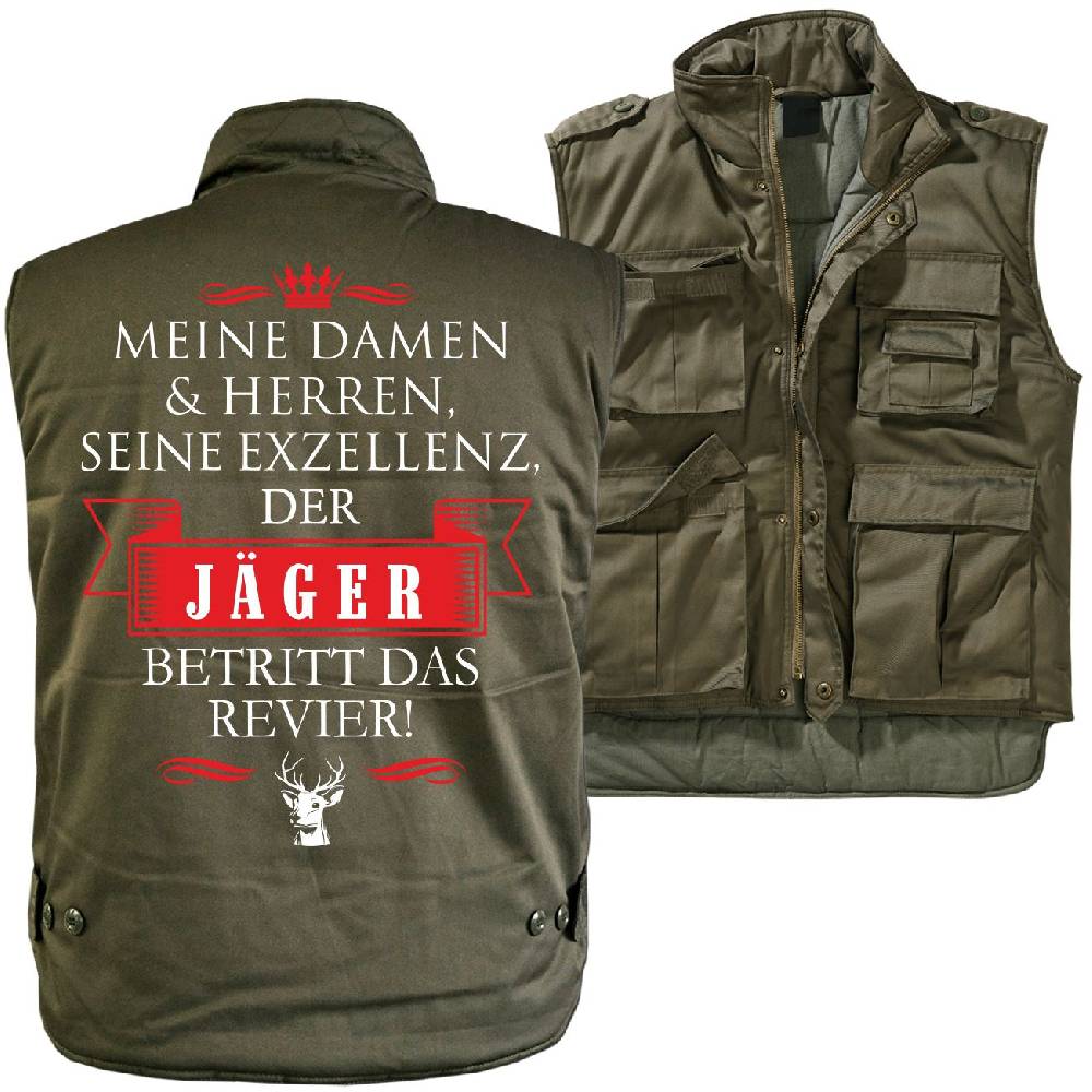 Spass Kostet Männer Ranger Weste mit Futter Seine Exzellenz DER JÄGER