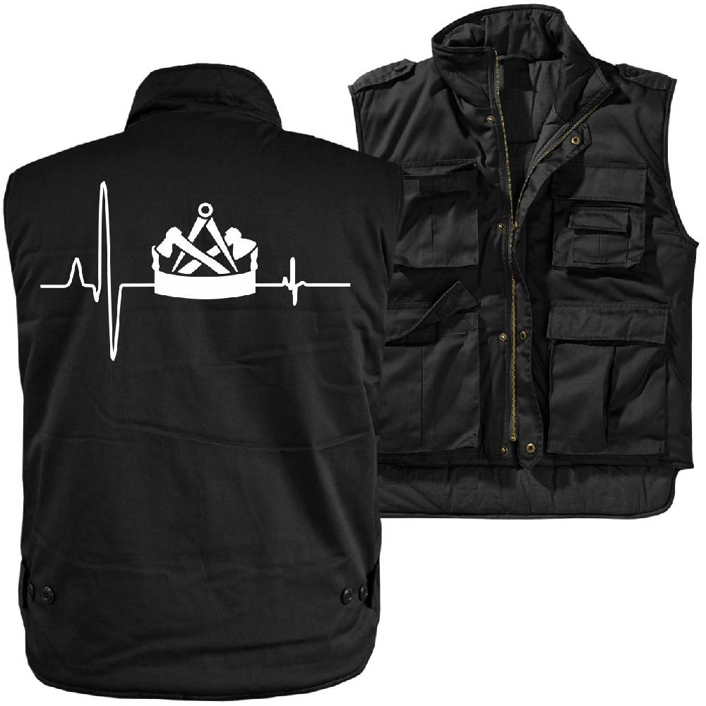 Spass Kostet Männer Ranger Weste mit Futter Zimmermann Herzschlag