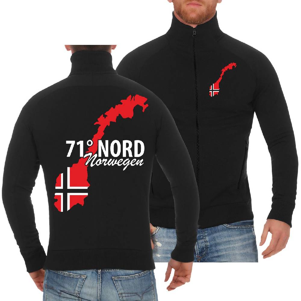 Spass Kostet Männer Sweatjacke 71 Grad Nord NORWEGEN