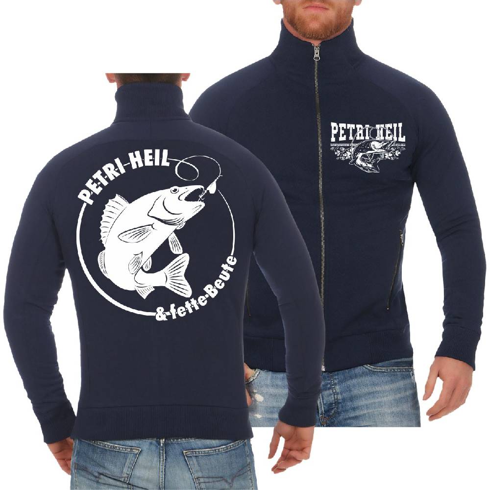 Spass Kostet Männer Sweatjacke Angler Petri Heil & fette Beute