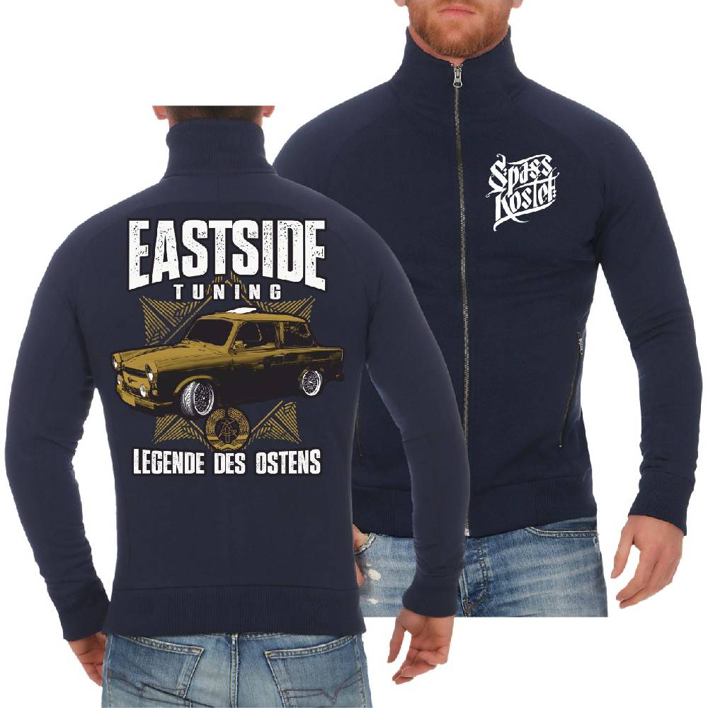 Spass Kostet Männer Sweatjacke DDR Eastside Tuning Legende des Ostens