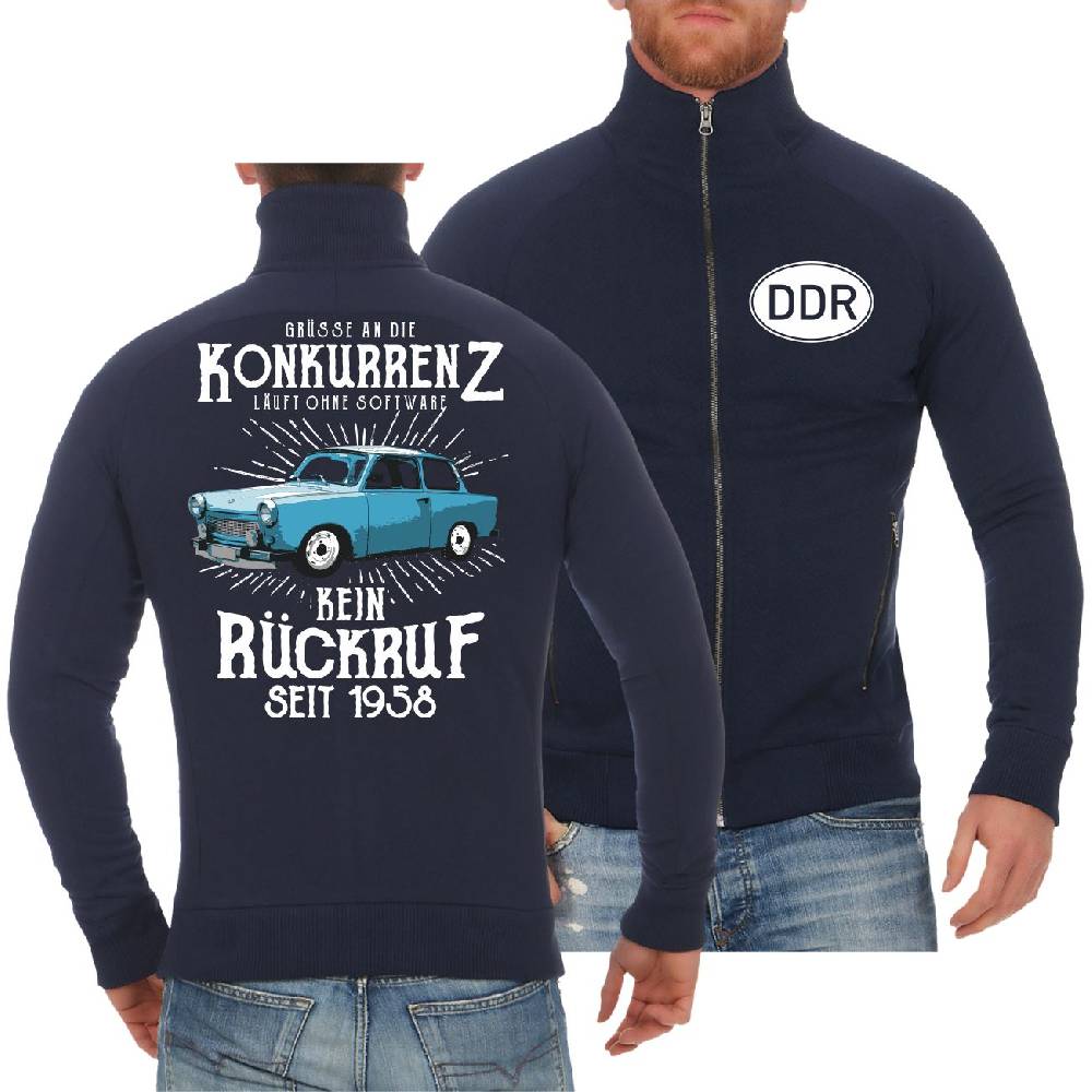 Spass Kostet Männer Sweatjacke DDR Grüße an die Konkurrenz KEIN RÜCKRUF