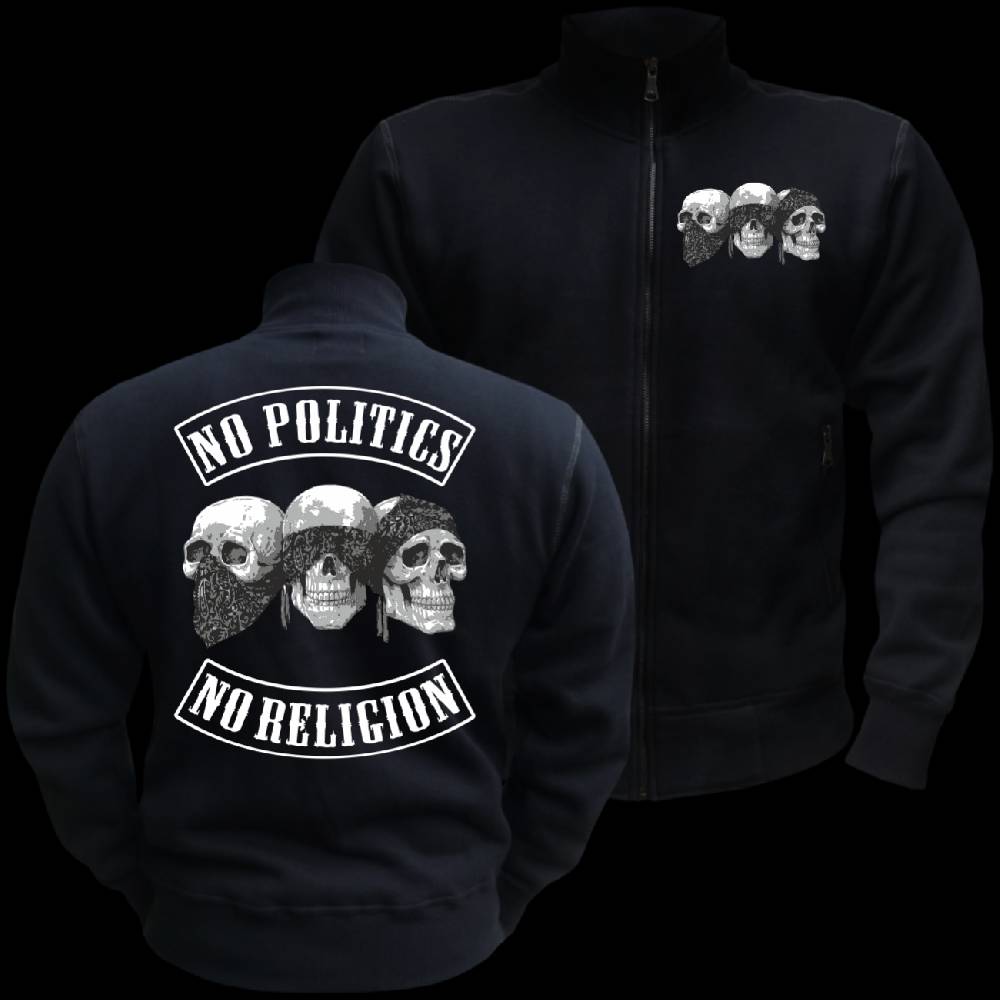 Spass Kostet Männer Sweatjacke No Politics No Religion