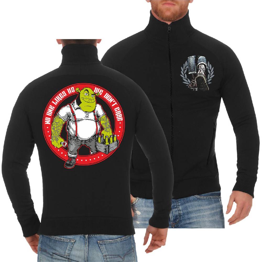 Spass Kostet Männer Sweatjacke Oi skin punk No one like us we dont care