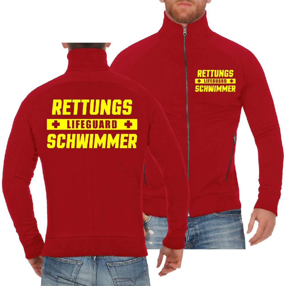 Spass Kostet Männer Sweatjacke Rettungsschwimmer Lifeguard NEONGELBER Druck