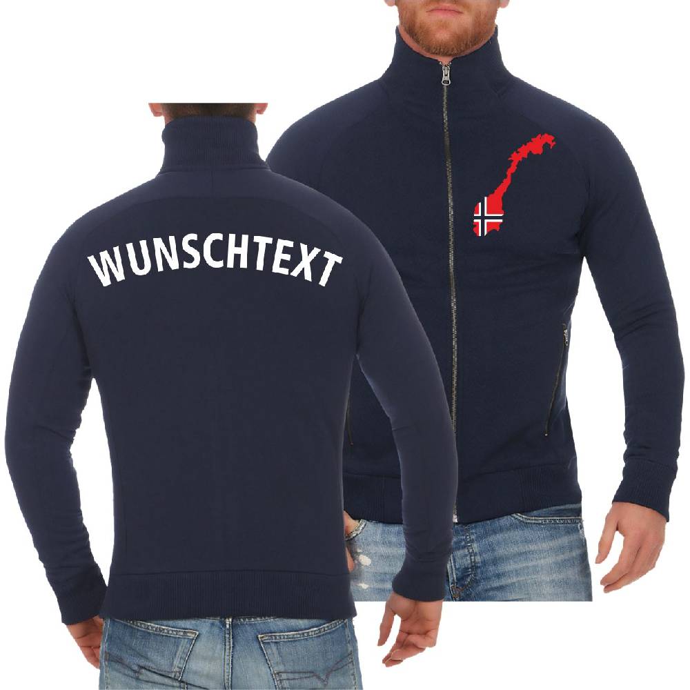 Spass Kostet Männer Sweatjacke WUNSCHTEXT 71 Grad Nord NORWEGEN
