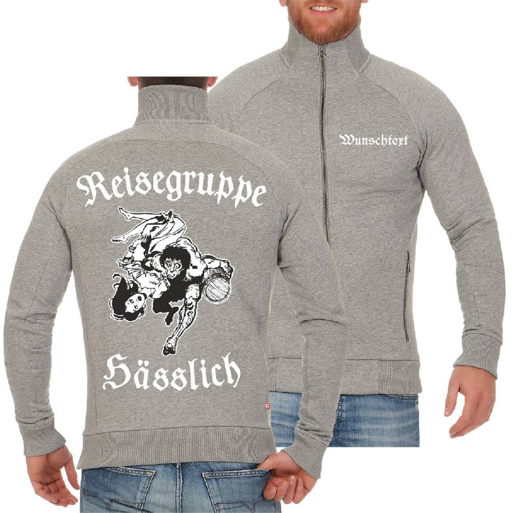 Spass Kostet Männer Sweatjacke WUNSCHTEXT Reisegruppe Hässlich