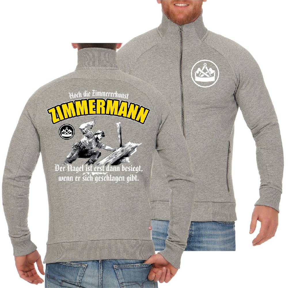 Spass Kostet Männer Sweatjacke Zimmermann altdeutscher Spruch