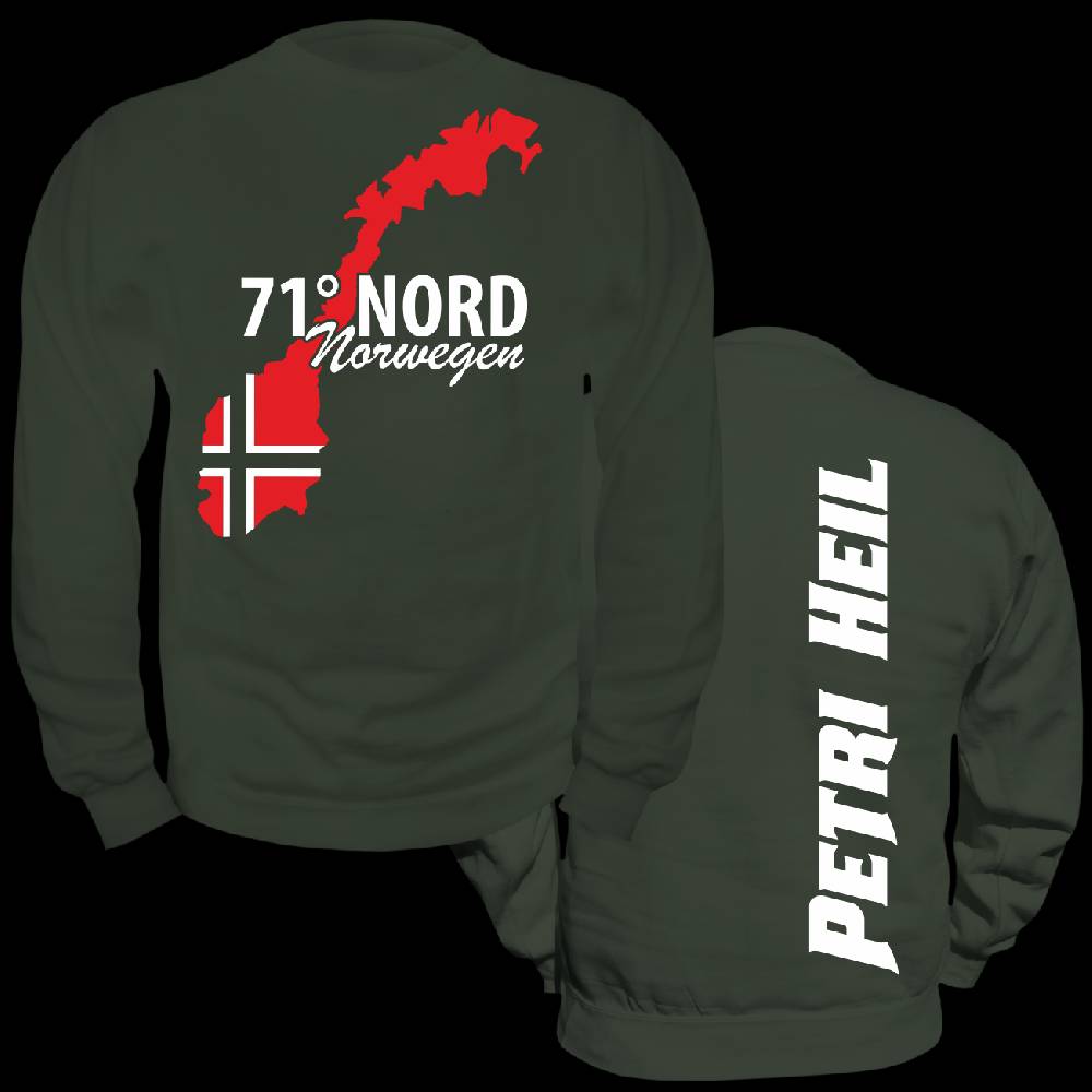 Spass Kostet Männer Sweatshirt 71 Grad Nord NORWEGEN